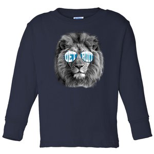 Cool Lions Football Sports Fan Toddler Long Sleeve Shirt