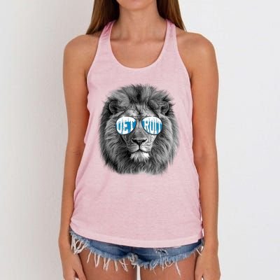 Cool Lions Football Sports Fan Women's Knotted Racerback Tank