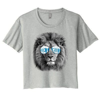 Cool Lions Football Sports Fan Women's Crop Top Tee