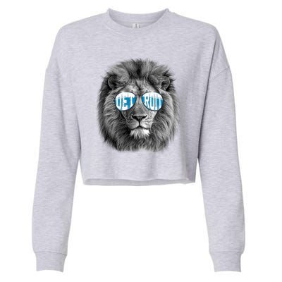 Cool Lions Football Sports Fan Cropped Pullover Crew