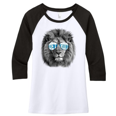 Cool Lions Football Sports Fan Women's Tri-Blend 3/4-Sleeve Raglan Shirt