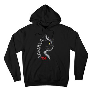 Cat Ladies For Kamala Cat 2024 President Kamala Harris Hoodie