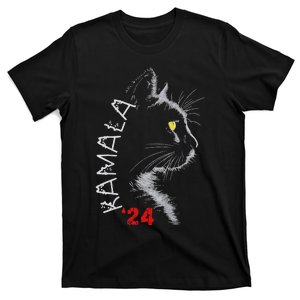 Cat Ladies For Kamala Cat 2024 President Kamala Harris T-Shirt