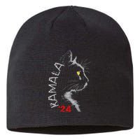 Cat Ladies For Kamala Cat 2024 President Kamala Harris Sustainable Beanie