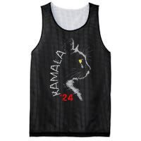 Cat Ladies For Kamala Cat 2024 President Kamala Harris Mesh Reversible Basketball Jersey Tank