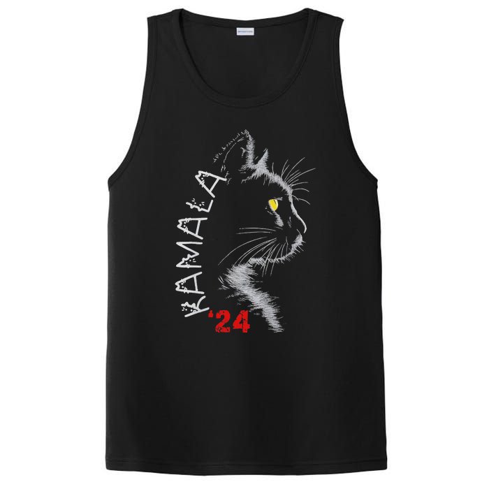 Cat Ladies For Kamala Cat 2024 President Kamala Harris PosiCharge Competitor Tank