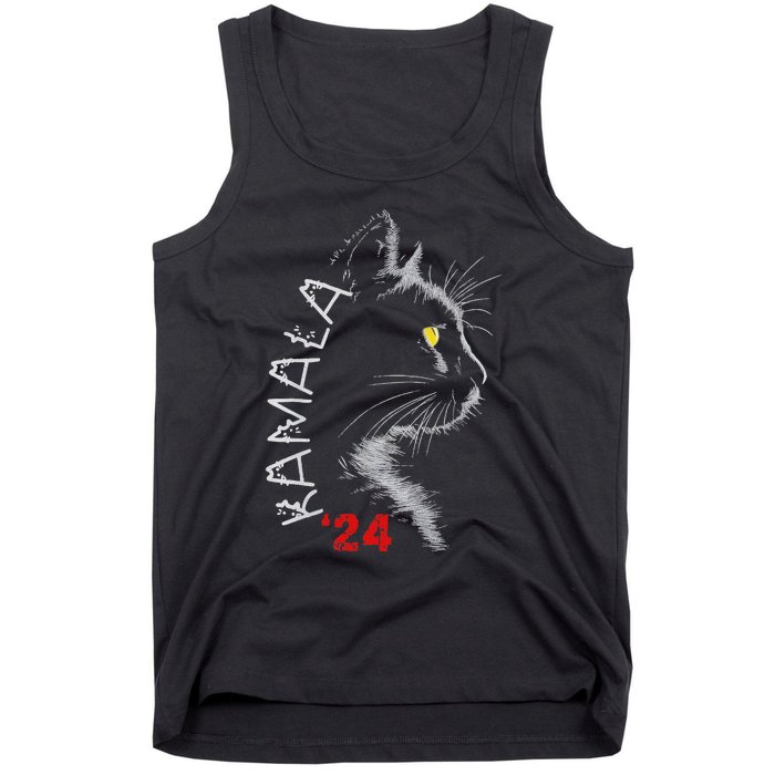 Cat Ladies For Kamala Cat 2024 President Kamala Harris Tank Top