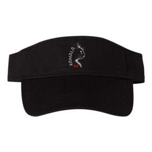 Cat Ladies For Kamala Cat 2024 President Kamala Harris Valucap Bio-Washed Visor