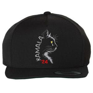 Cat Ladies For Kamala Cat 2024 President Kamala Harris Wool Snapback Cap