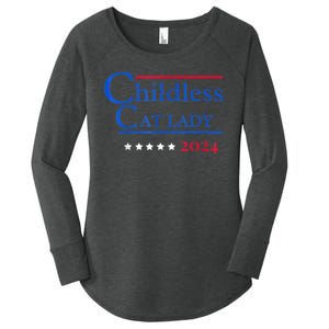 Cat Ladies For Kamala Childless Cat Lady Women's Perfect Tri Tunic Long Sleeve Shirt