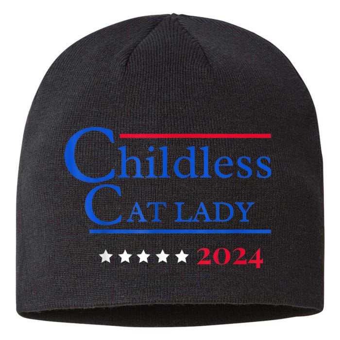 Cat Ladies For Kamala Childless Cat Lady Sustainable Beanie