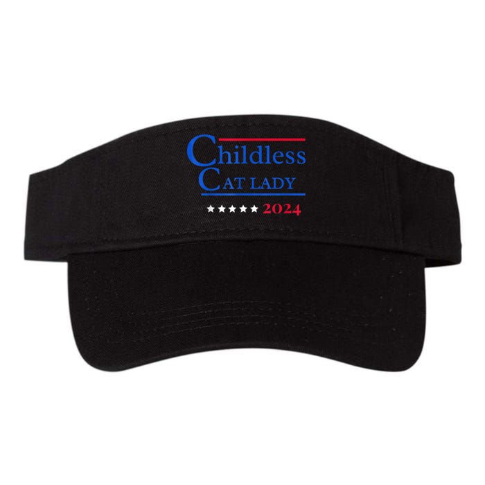 Cat Ladies For Kamala Childless Cat Lady Valucap Bio-Washed Visor