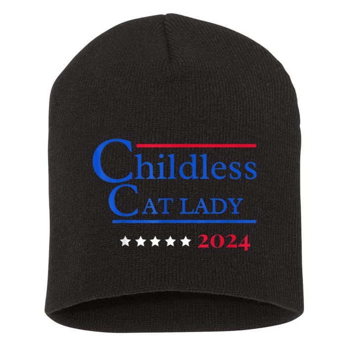 Cat Ladies For Kamala Childless Cat Lady Short Acrylic Beanie