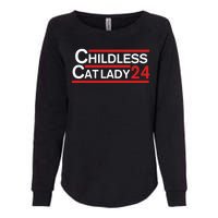 Cat Ladies For Kamala Childless Cat Lady Womens California Wash Sweatshirt