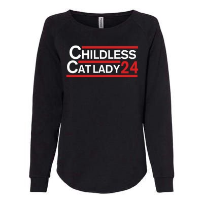 Cat Ladies For Kamala Childless Cat Lady Womens California Wash Sweatshirt