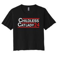 Cat Ladies For Kamala Childless Cat Lady Women's Crop Top Tee