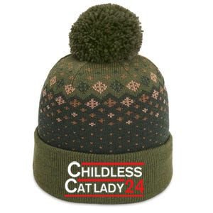 Cat Ladies For Kamala Childless Cat Lady The Baniff Cuffed Pom Beanie