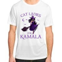 Cat Ladies For Kamala Harris 2024 Witches Harris Halloween Adult ChromaSoft Performance T-Shirt