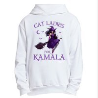 Cat Ladies For Kamala Harris 2024 Witches Harris Halloween Urban Pullover Hoodie