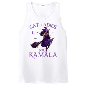 Cat Ladies For Kamala Harris 2024 Witches Harris Halloween PosiCharge Competitor Tank