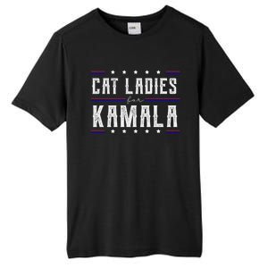 Cat Ladies For Kamala 2024 Tall Fusion ChromaSoft Performance T-Shirt