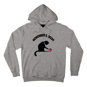 Cat Ladies For Kamala Harris Funny Cat With Pearls Tall Hoodie