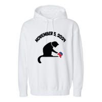 Cat Ladies For Kamala Harris Funny Cat With Pearls Garment-Dyed Fleece Hoodie