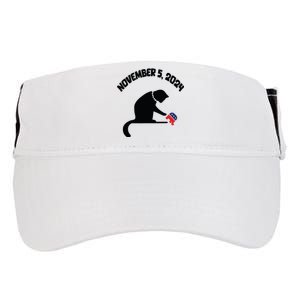 Cat Ladies For Kamala Harris Funny Cat With Pearls Adult Drive Performance Visor