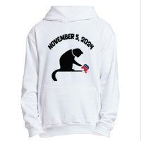 Cat Ladies For Kamala Harris Funny Cat With Pearls Urban Pullover Hoodie