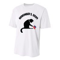 Cat Ladies For Kamala Harris Funny Cat With Pearls Performance Sprint T-Shirt