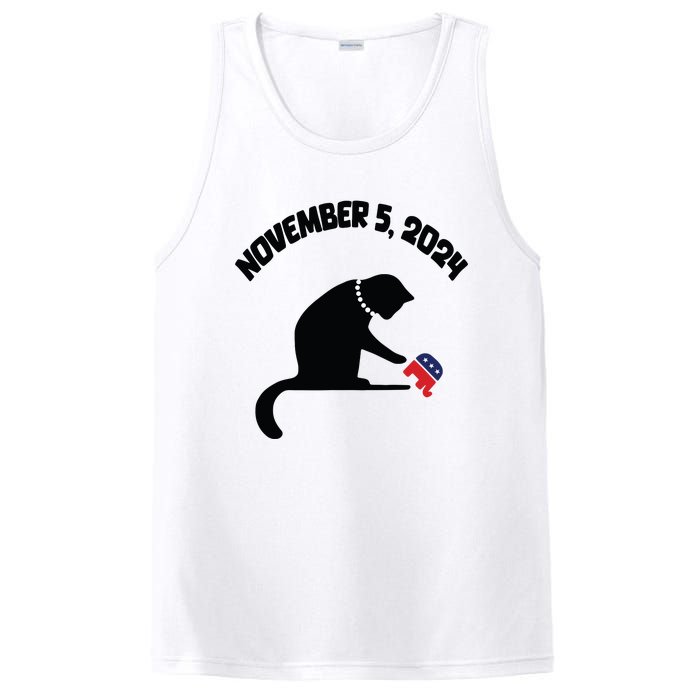 Cat Ladies For Kamala Harris Funny Cat With Pearls PosiCharge Competitor Tank