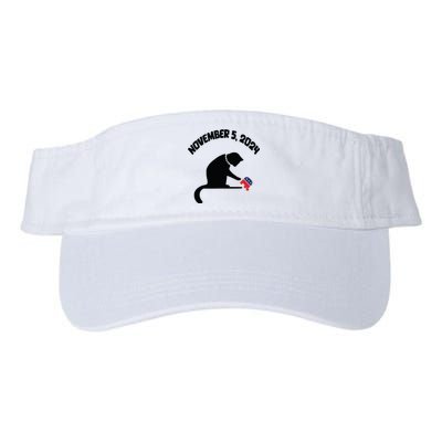 Cat Ladies For Kamala Harris Funny Cat With Pearls Valucap Bio-Washed Visor