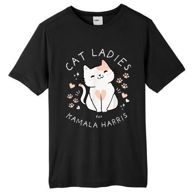 Cat Ladies For Kamala Harris Tall Fusion ChromaSoft Performance T-Shirt