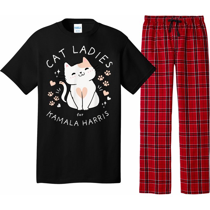 Cat Ladies For Kamala Harris Pajama Set