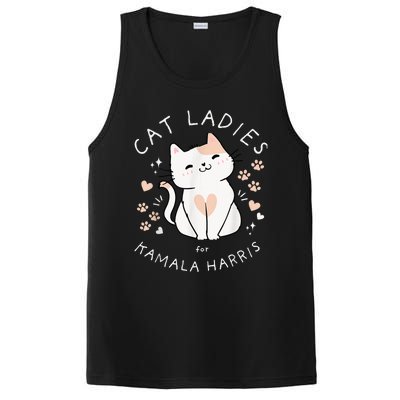 Cat Ladies For Kamala Harris PosiCharge Competitor Tank