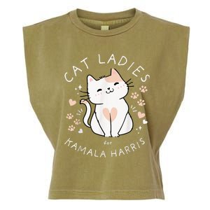 Cat Ladies For Kamala Harris Garment-Dyed Women's Muscle Tee