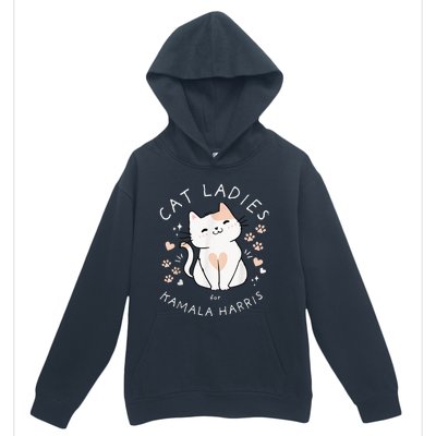 Cat Ladies For Kamala Harris Urban Pullover Hoodie