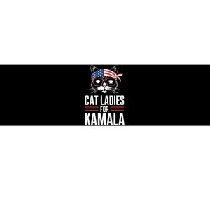 Cat Ladies For Kamala Funny Cat 2024 President Kamalaharris Bumper Sticker