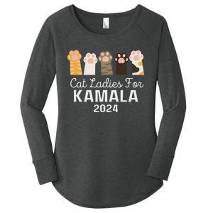 Cat Ladies For Kamala Childless Cat Ladies Funny Women's Perfect Tri Tunic Long Sleeve Shirt