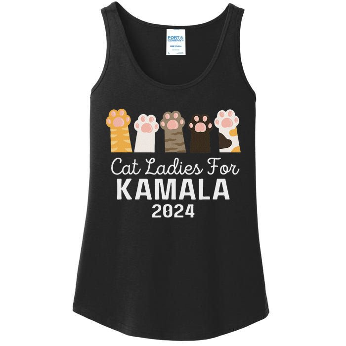 Cat Ladies For Kamala Childless Cat Ladies Funny Ladies Essential Tank