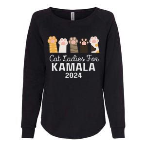 Cat Ladies For Kamala Childless Cat Ladies Funny Womens California Wash Sweatshirt