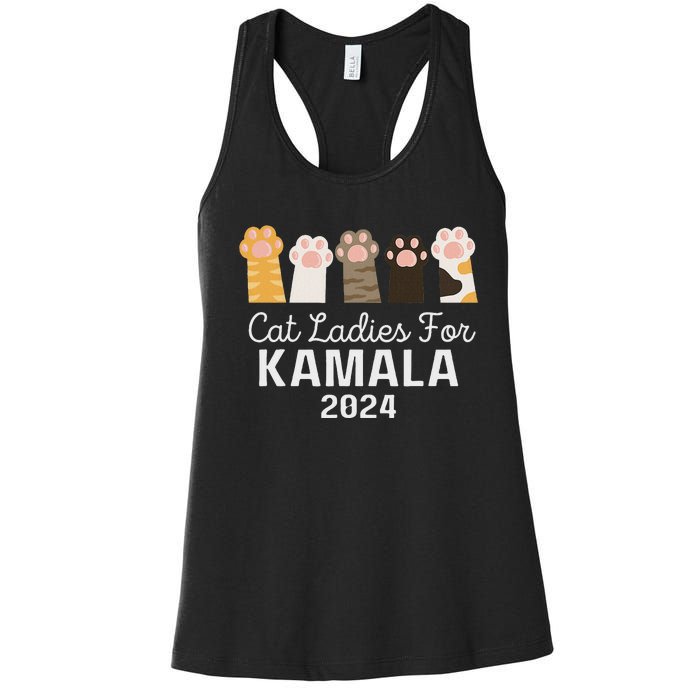 Cat Ladies For Kamala Childless Cat Ladies Funny Women's Racerback Tank