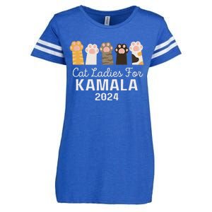 Cat Ladies For Kamala Childless Cat Ladies Funny Enza Ladies Jersey Football T-Shirt