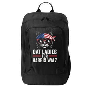 Cat Ladies For Harris Waltz Cat 2024 President Harris Waltz City Backpack