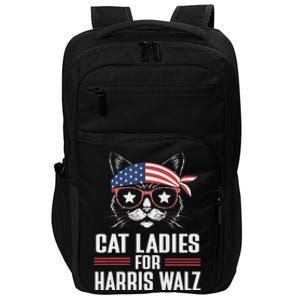 Cat Ladies For Harris Waltz Cat 2024 President Harris Waltz Impact Tech Backpack