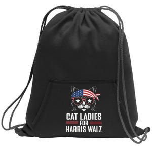 Cat Ladies For Harris Waltz Cat 2024 President Harris Waltz Sweatshirt Cinch Pack Bag