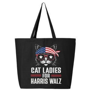 Cat Ladies For Harris Waltz Cat 2024 President Harris Waltz 25L Jumbo Tote