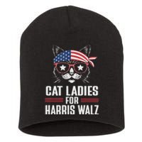 Cat Ladies For Harris Waltz Cat 2024 President Harris Waltz Short Acrylic Beanie