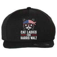 Cat Ladies For Harris Waltz Cat 2024 President Harris Waltz Wool Snapback Cap