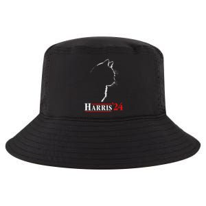 Cat Ladies For Kamala Funny Cat 2024 President Kamala Harris Cool Comfort Performance Bucket Hat